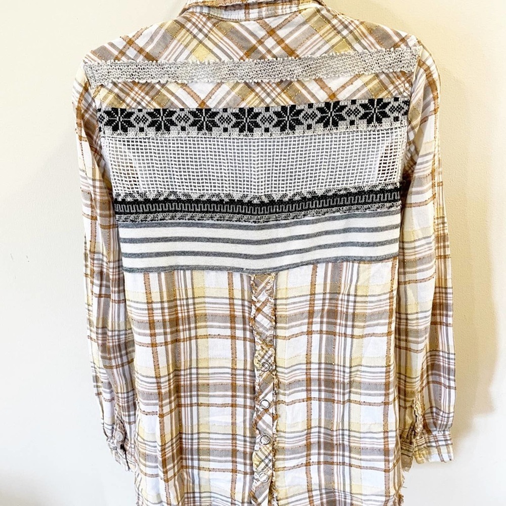 Free People We The Free Park Ranger Plaid Top XS - Picture 15 of 15